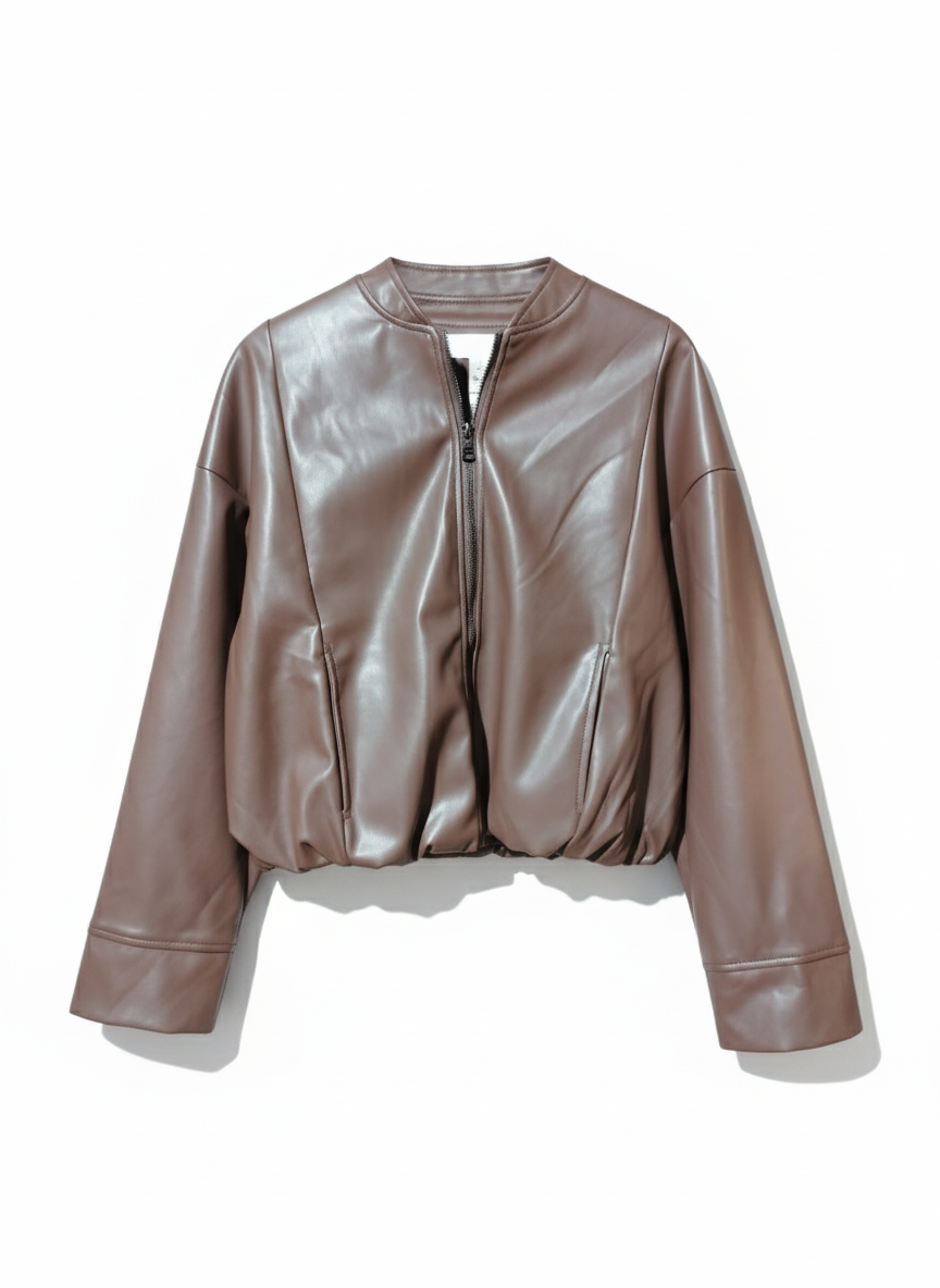 Giubbottino simil pelle Cofee