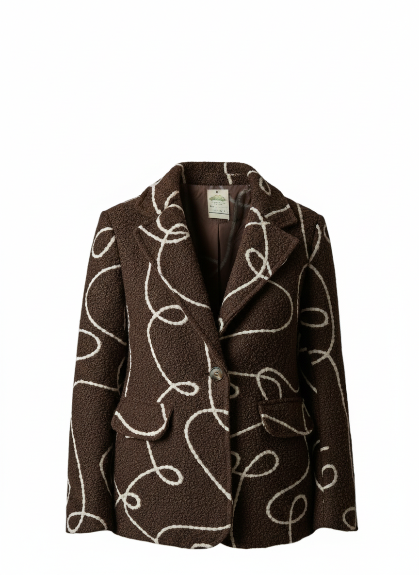 Cappotto fantasia Sendy marrone