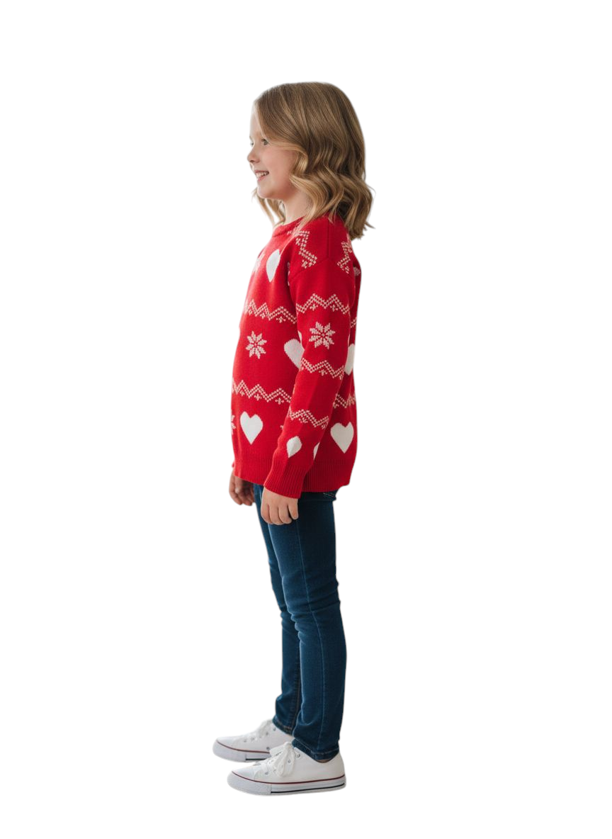 Maglione Natale Yours cuori rosso