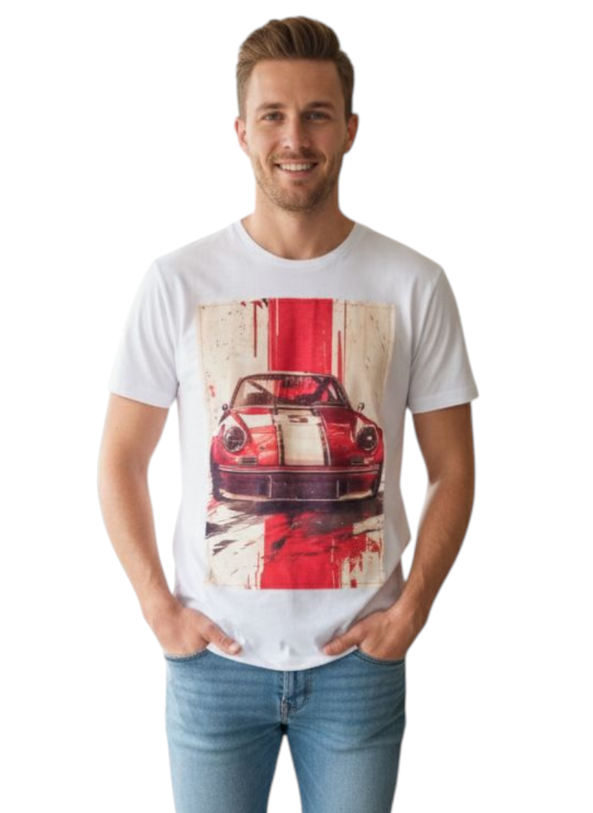 T-shirt Macchina Bianca