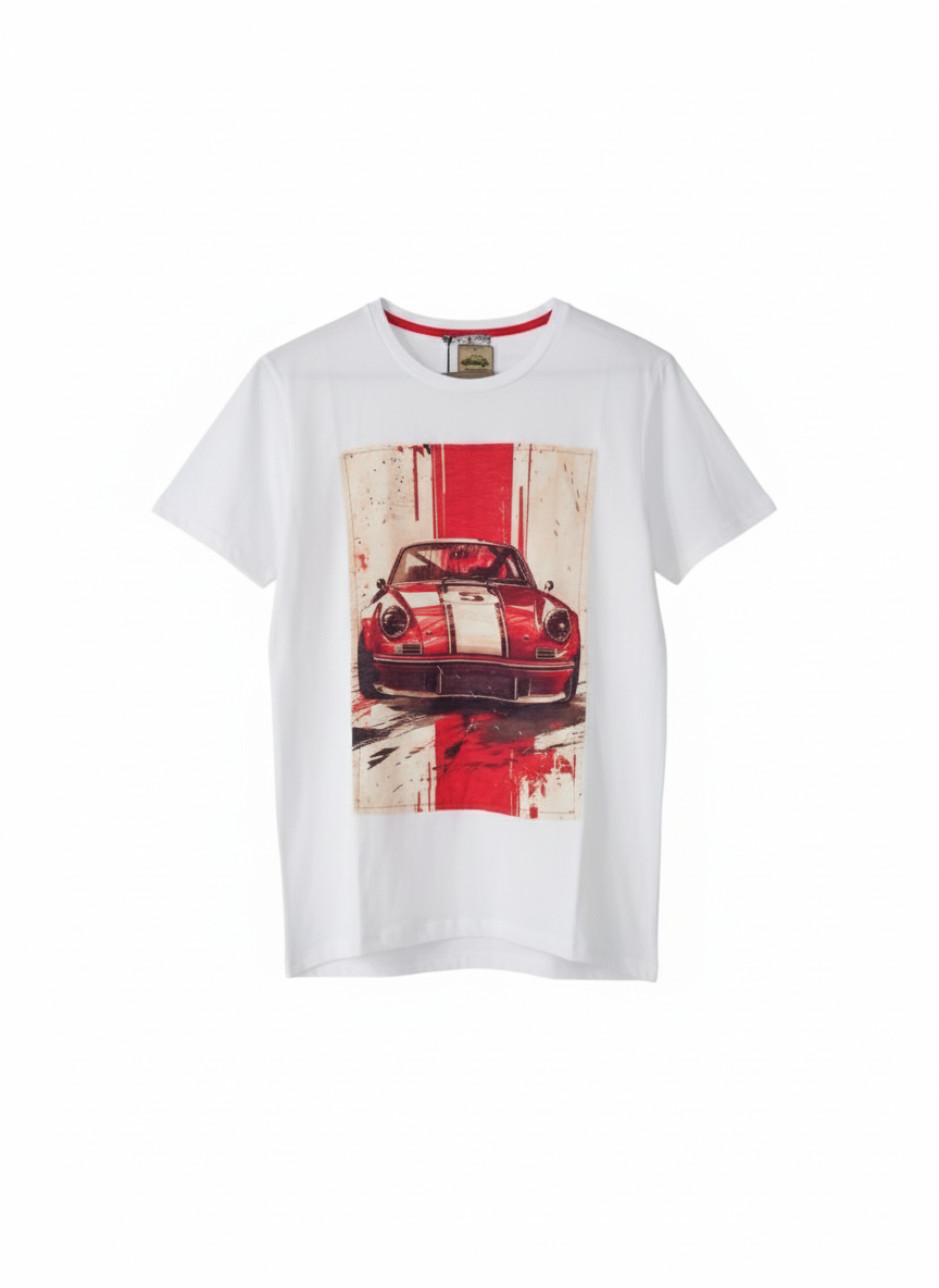 T-shirt Macchina Bianca