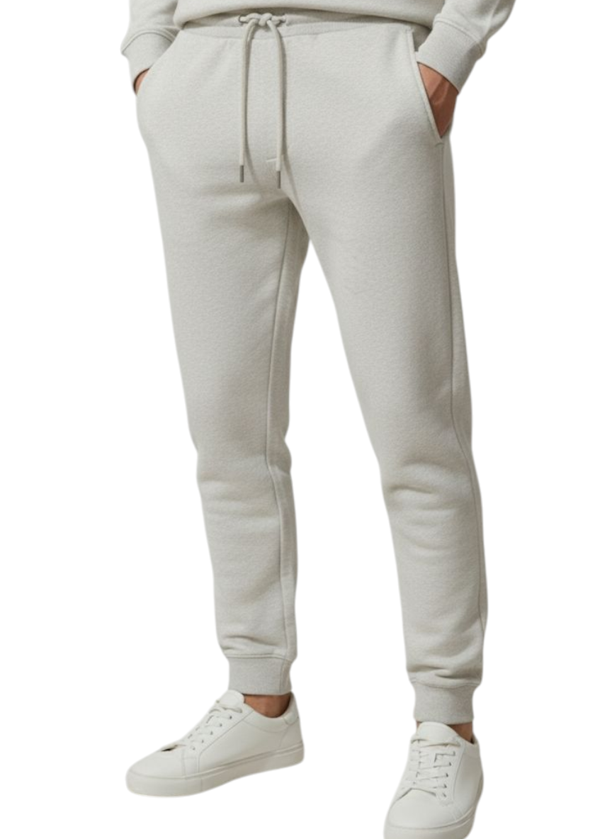 Pantalone tuta felpato Sidney grigio melange chiaro