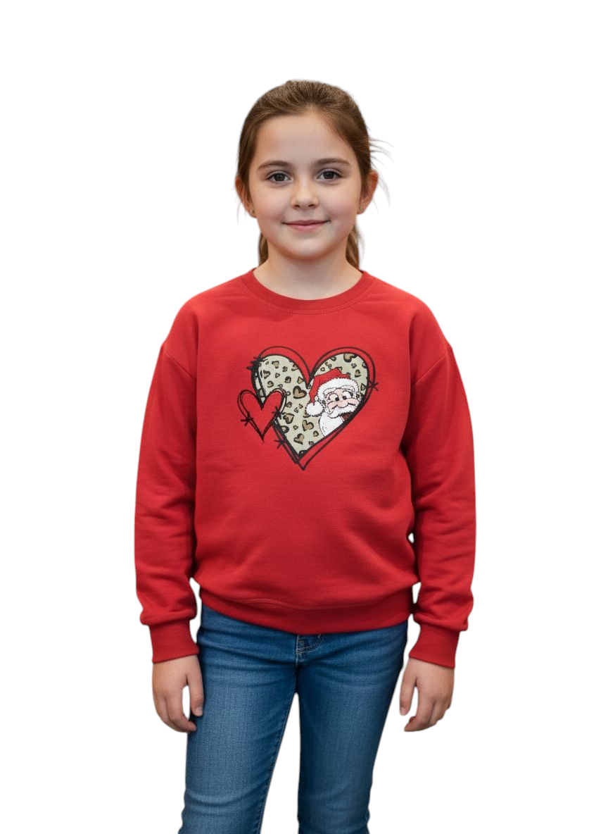 Felpa Natale yours babbo cuore junior