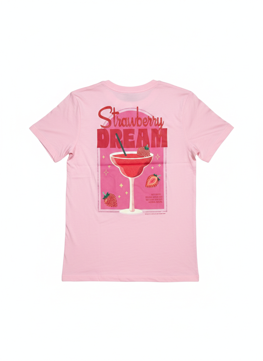 T-shirt Only Kita strawberry rosa