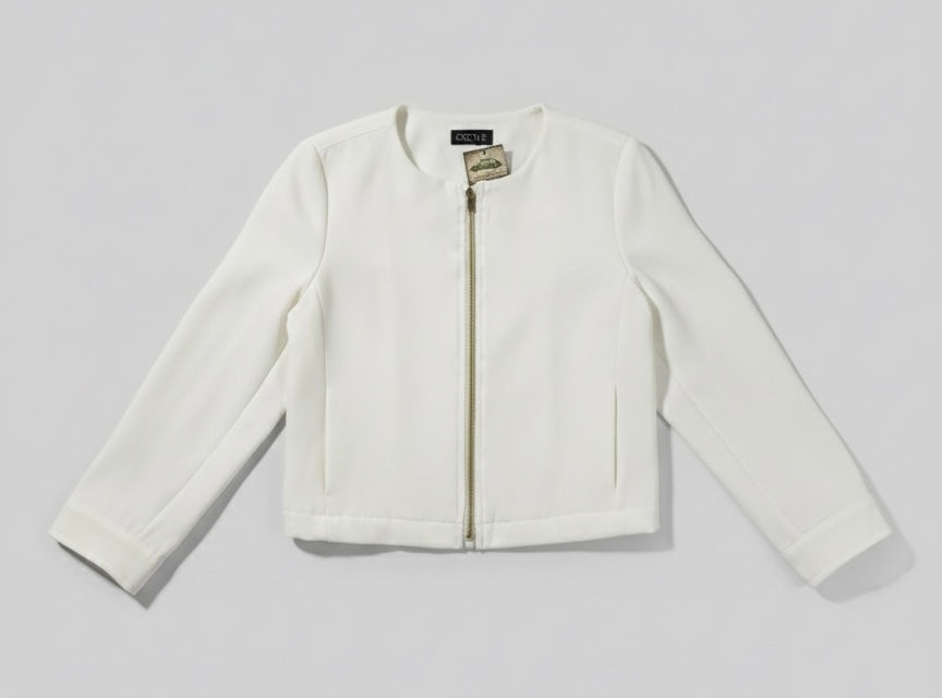 Giacca cropped Minimal Bianco Ottico