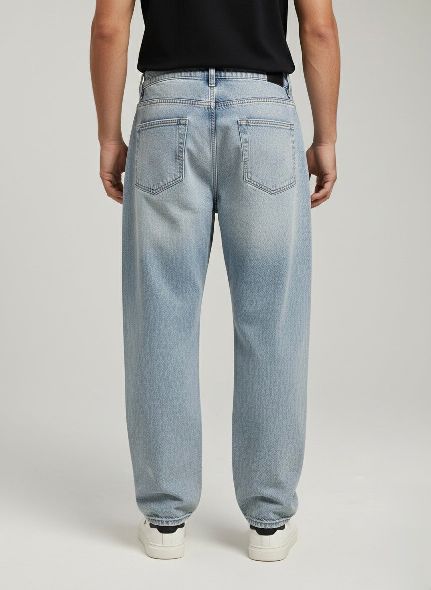 Jeans Industry baggy straight light blue denim