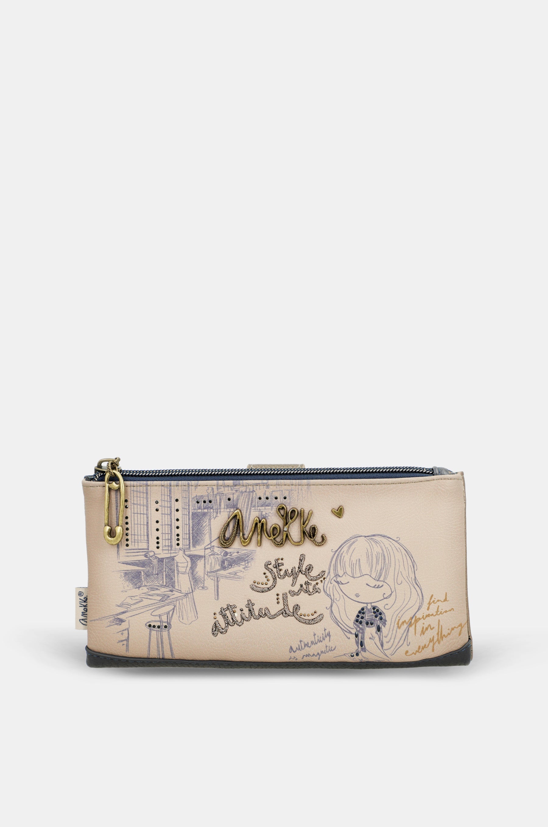 Portafogli Anekke grande flessibile RFID Studio