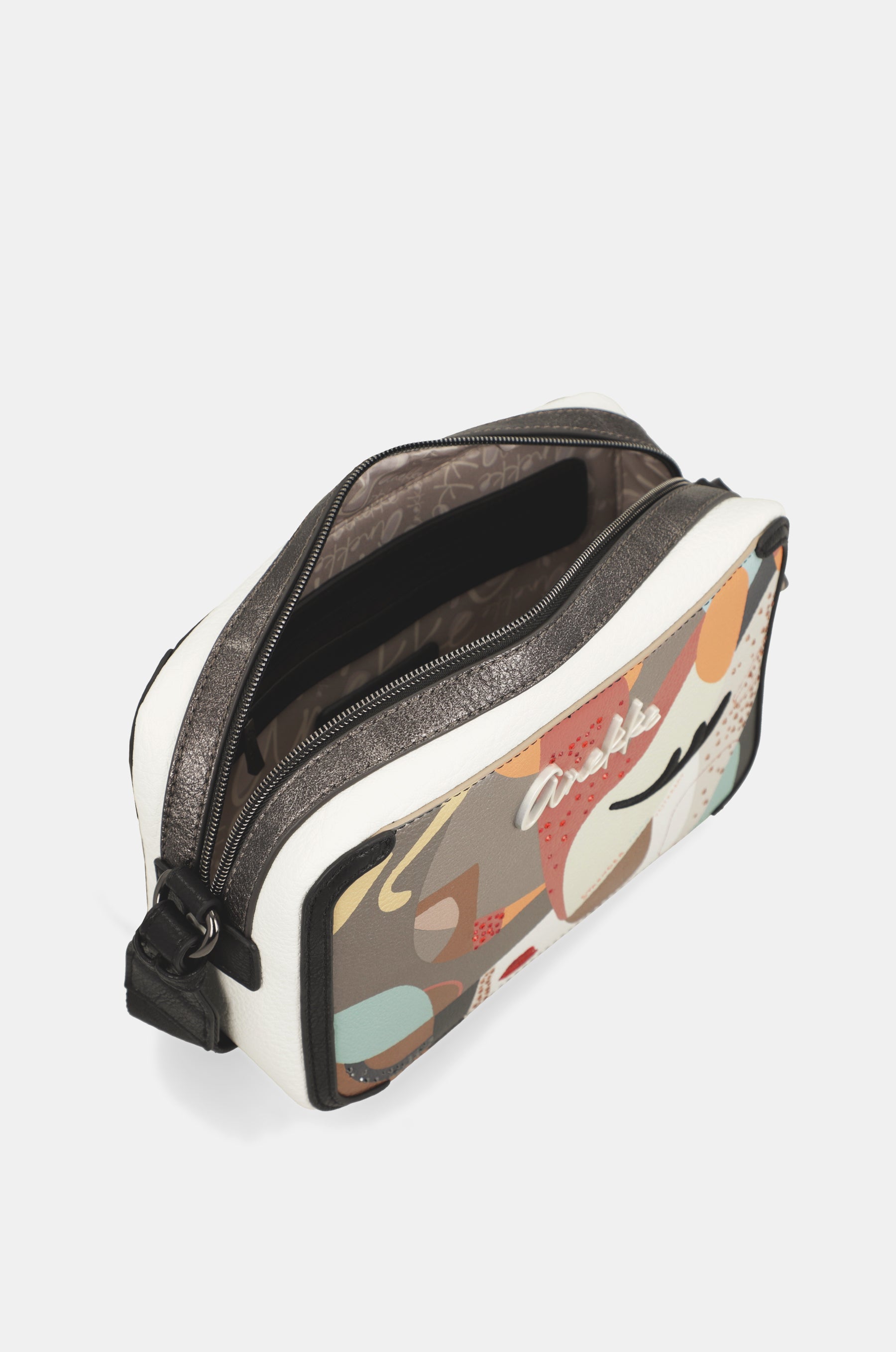 Borsa a tracolla con stampa Eikon