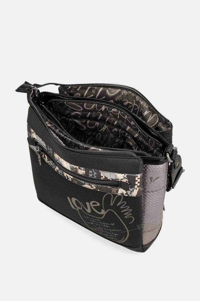Borsa Tracolla 3 Scomparti Anekke Iron