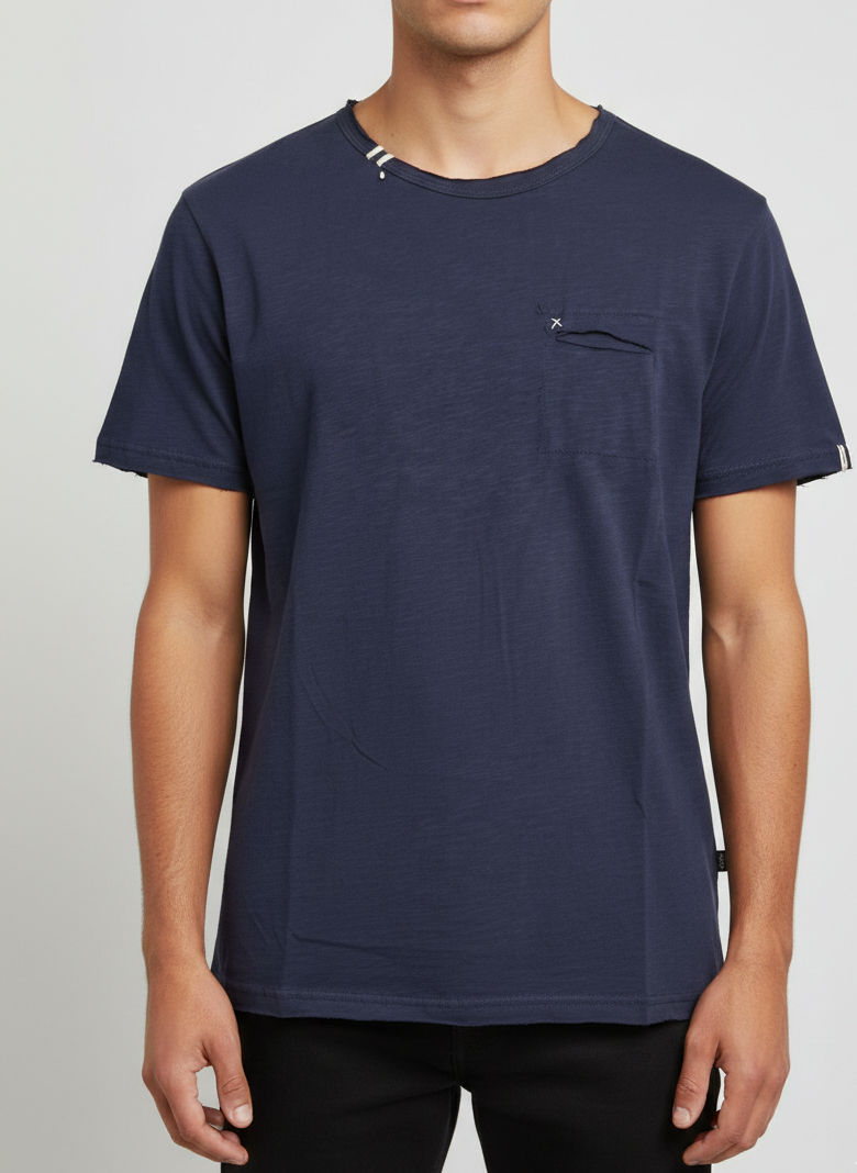 T-shirt slow Blu