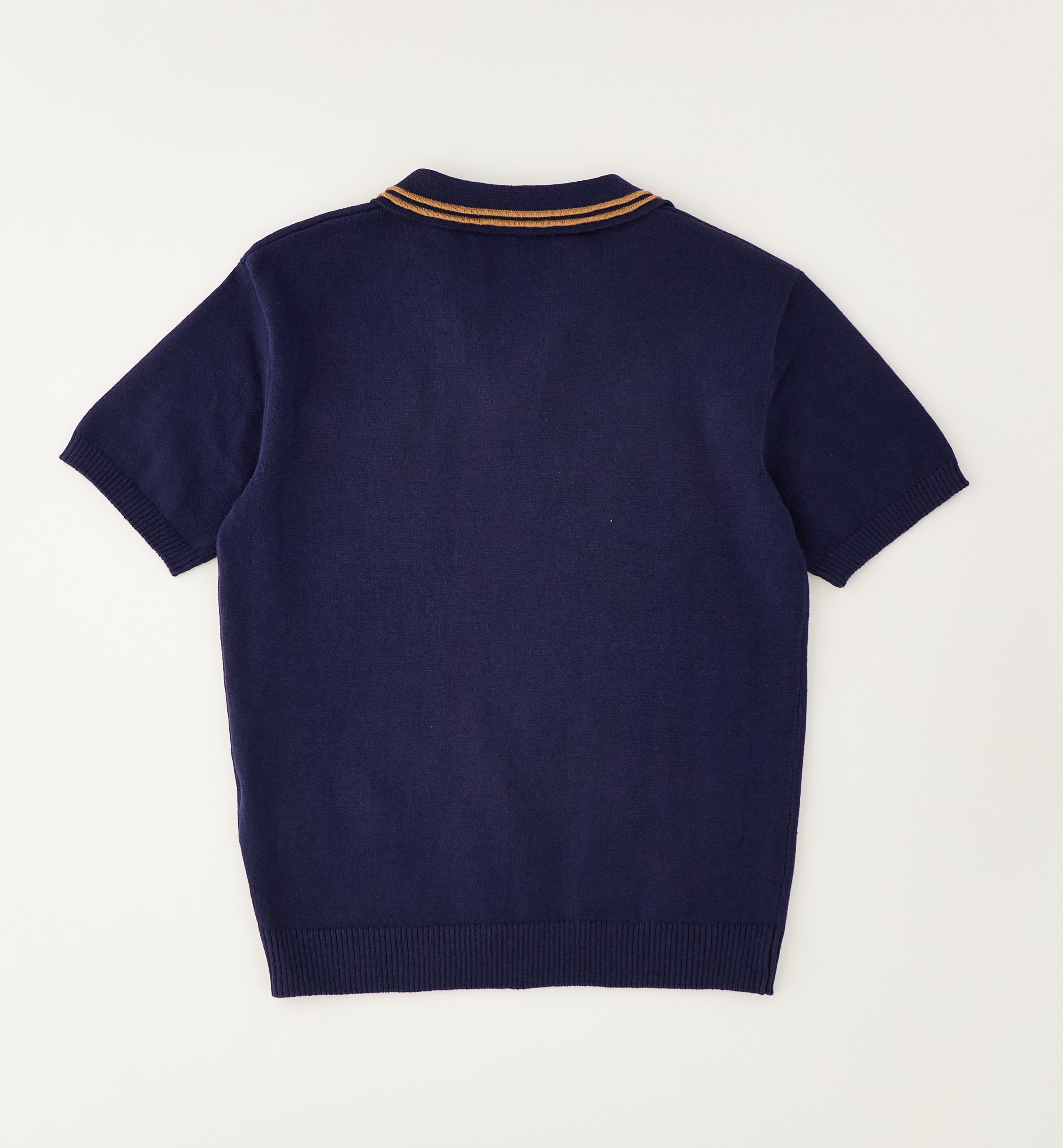 Polo in Maglia di Cotone Blu Navy