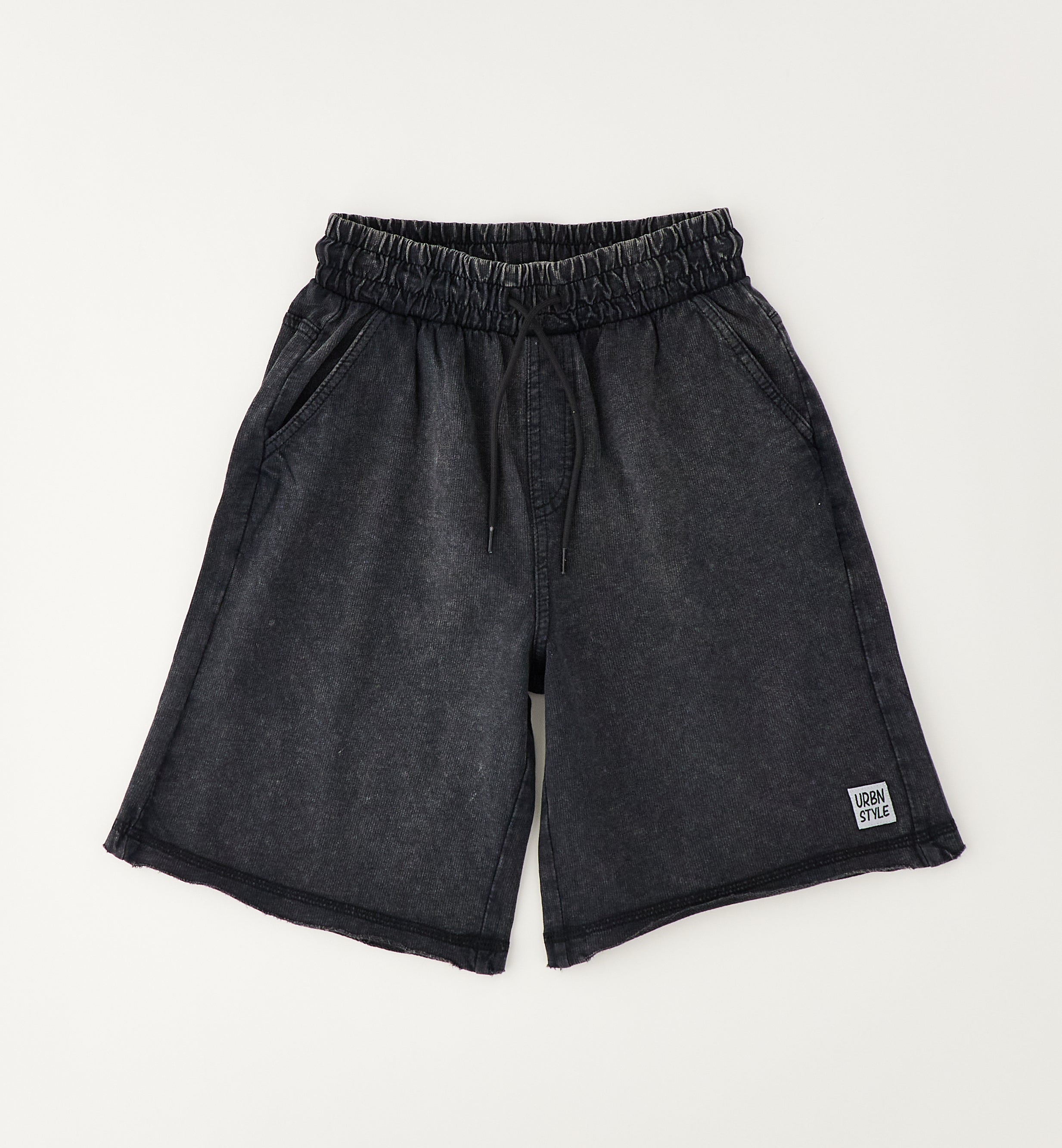 Shorts in Felpa Black Carbon