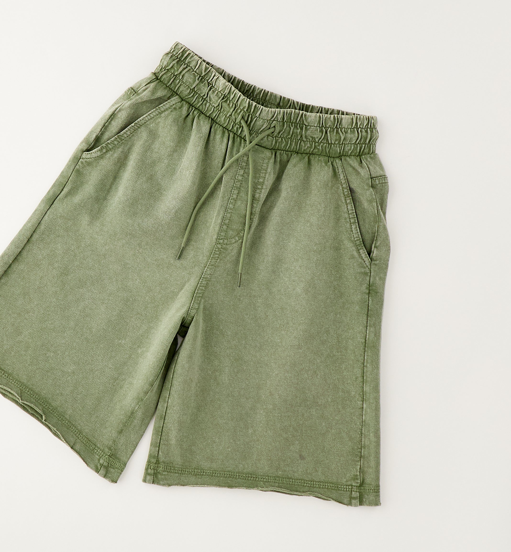 Shorts in Felpa Verde Salvia