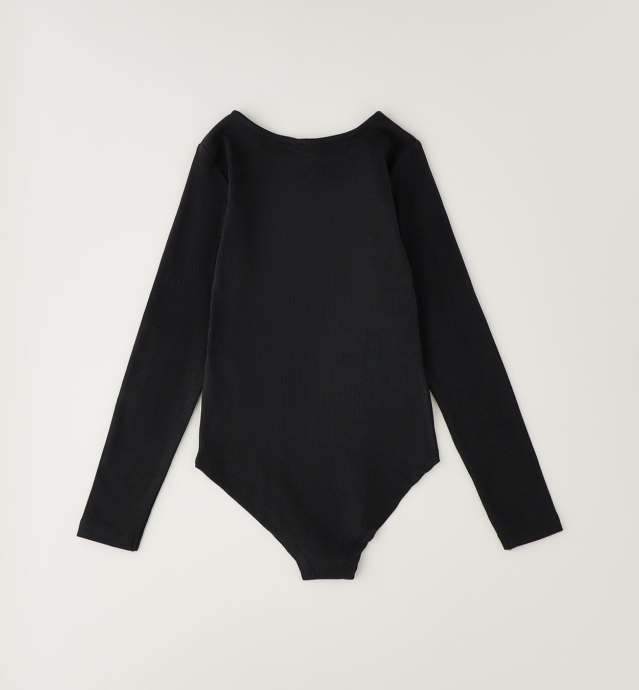 Body da Ragazza Nero a Costine – Manica Lunga con Strass e Micro Borchiette