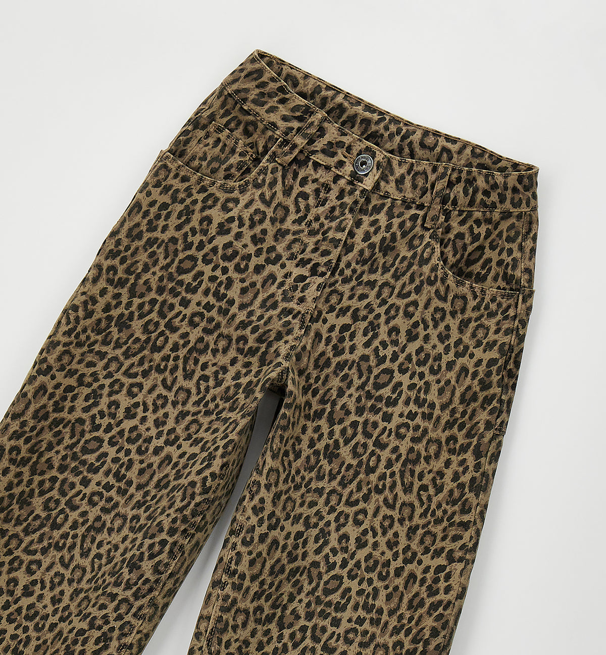 Pantalone Camilla Leopardato Wide Leg in Cotone Stretch