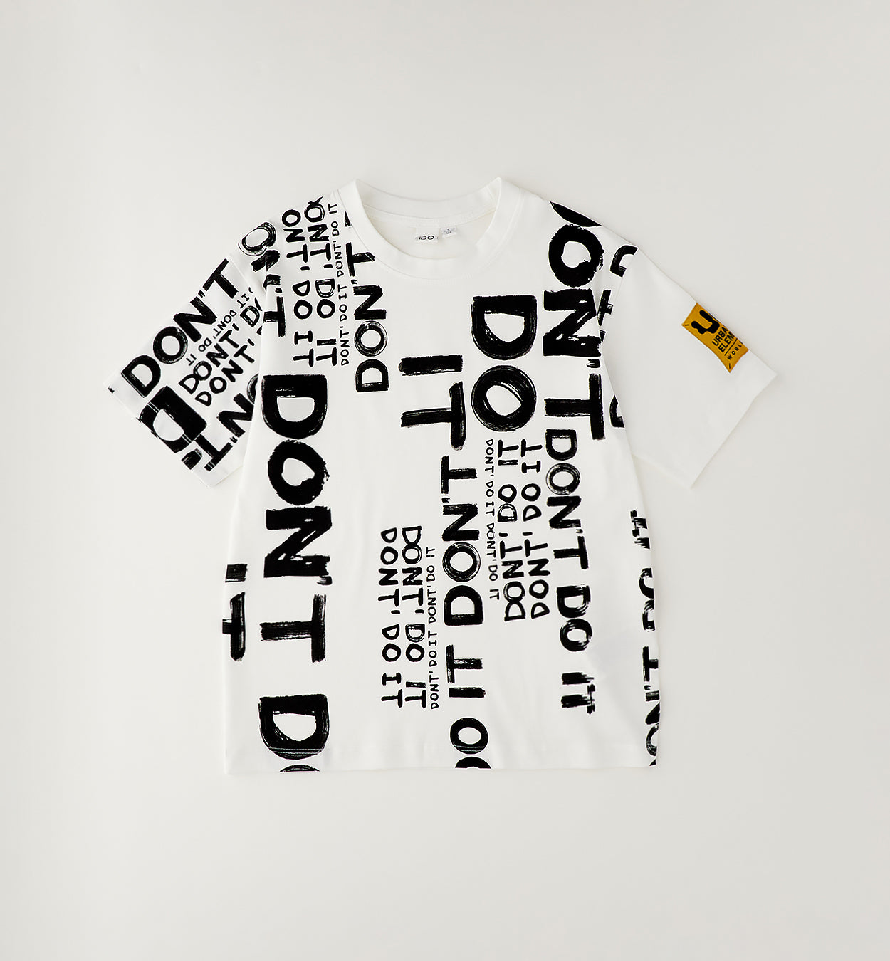 T-shirt Oversize Bianca Graffiti Don't Do It