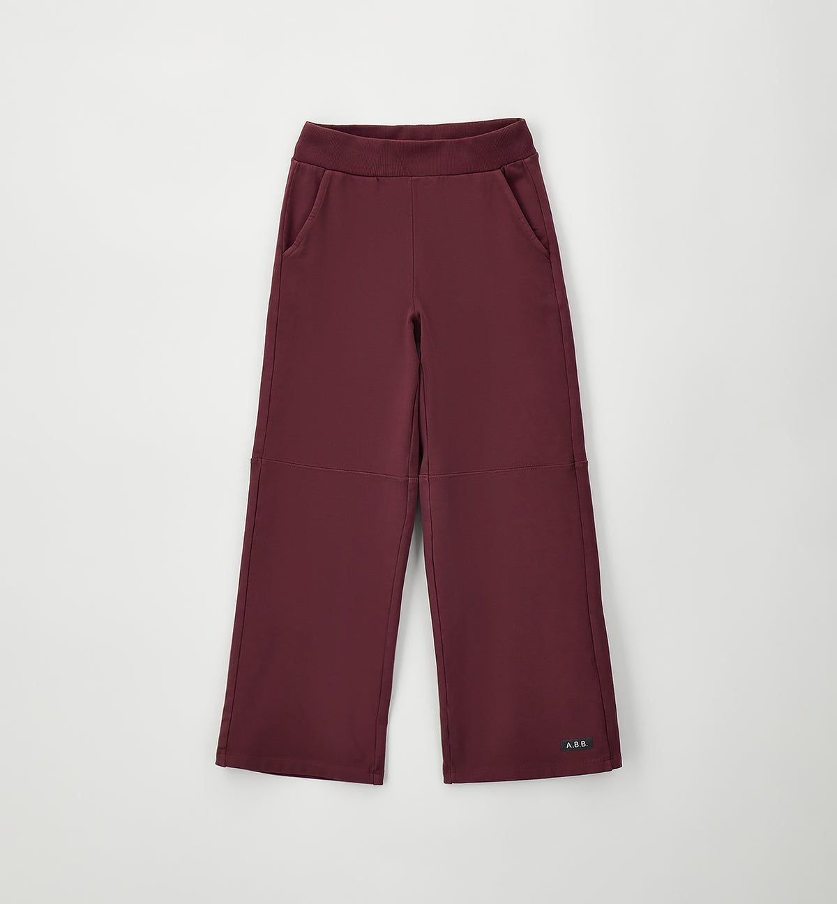 Pantalone Tuta Sofia Bordeaux Felpato Gamba Larga