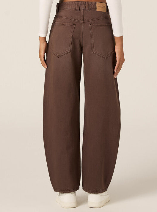 Pantalone Jeans Laguna Barrel Fit Cioccolato