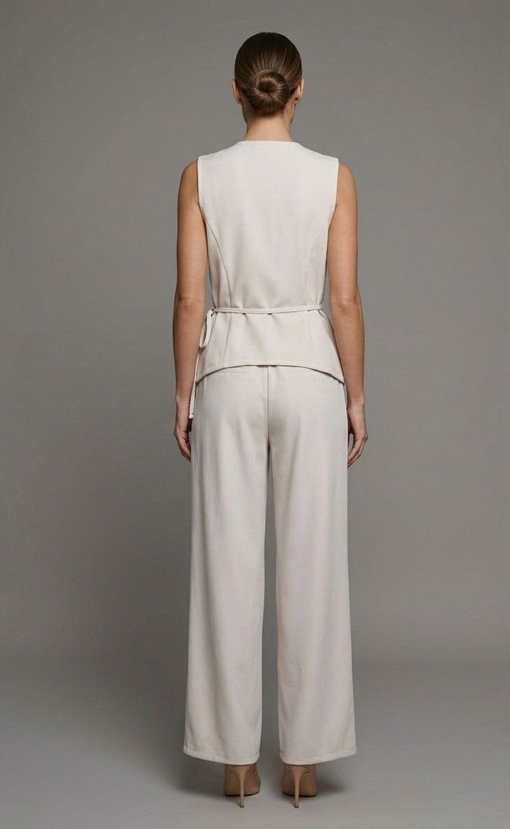 Completo Roma Crema Gilet e Pantalone
