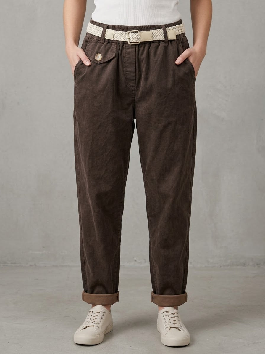 Pantalaccio In Lyocell Oslo Marrone