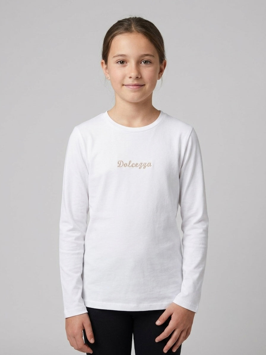 T-shirt Manica Lunga Dolcezza Bianca