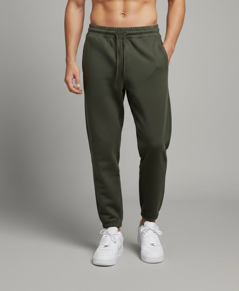 Pantalone jogger Virtus garzato verde kaki
