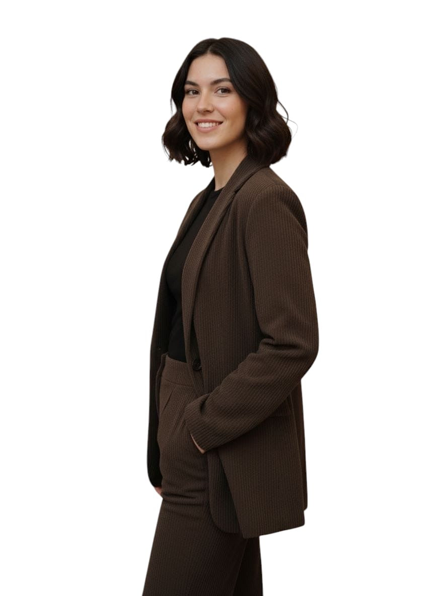 Blazer Stoccolma Velluto Cioccolato