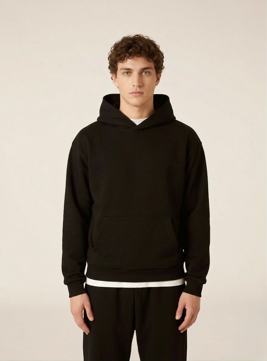 Felpa Monaco boxy fit nera
