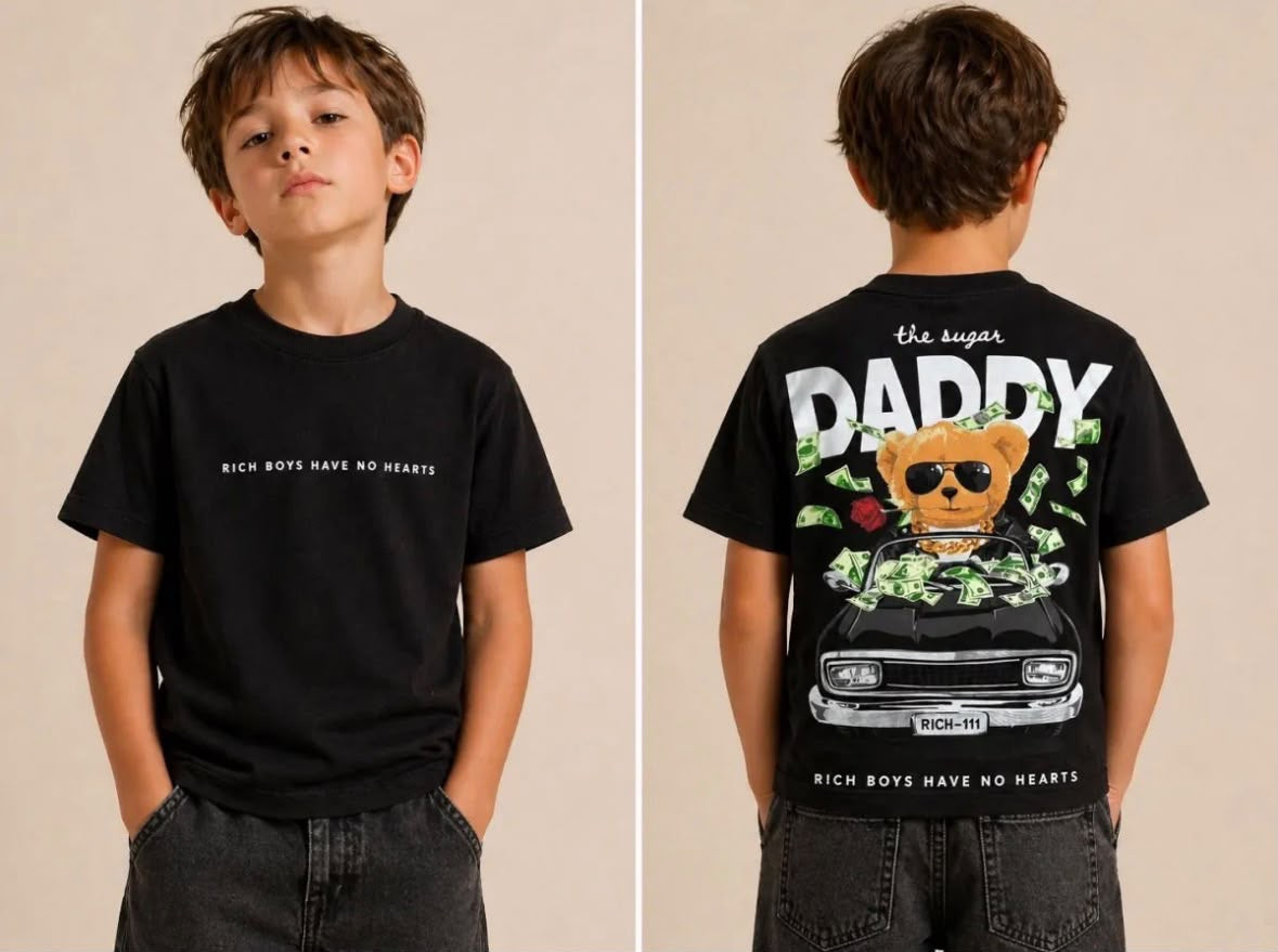 T-Shirt Rich Bear Nera