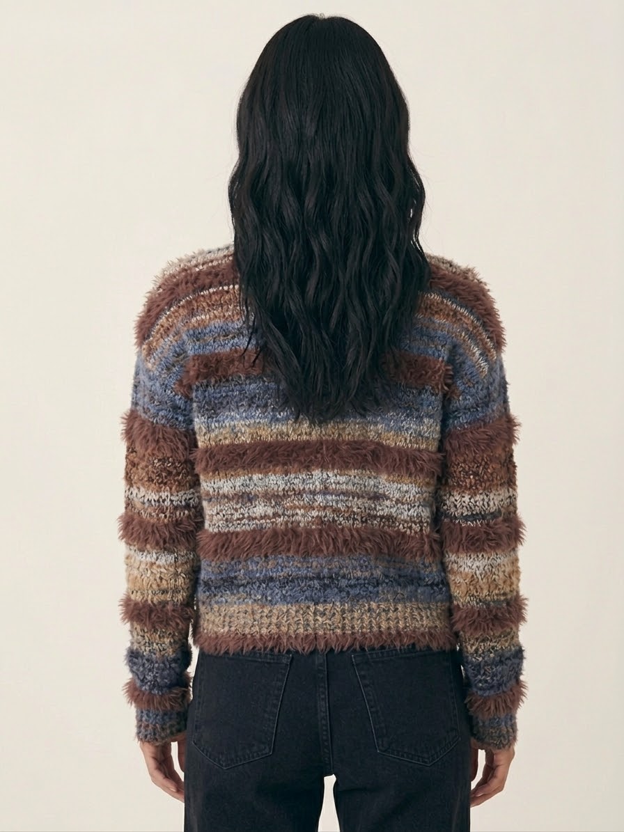 Maglione Rigato Iris Brown & Blue