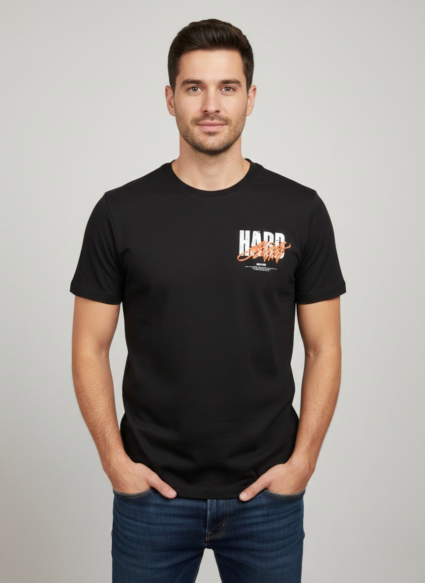 T-shirt Hard Hustle nera