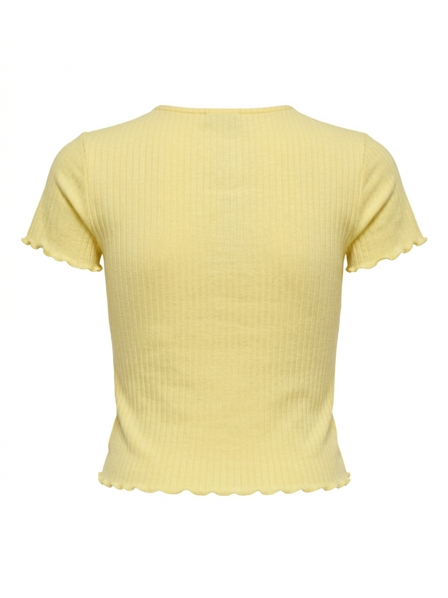 T-shirt Emma cropped light lemon