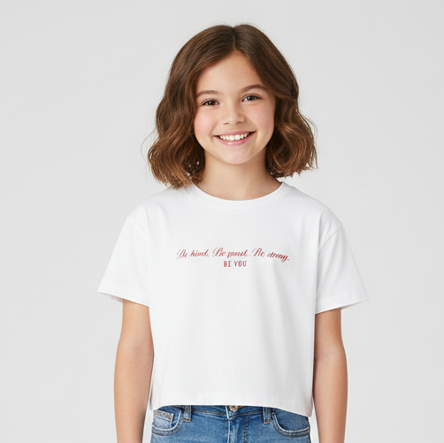 T-shirt Cropped Be Kind