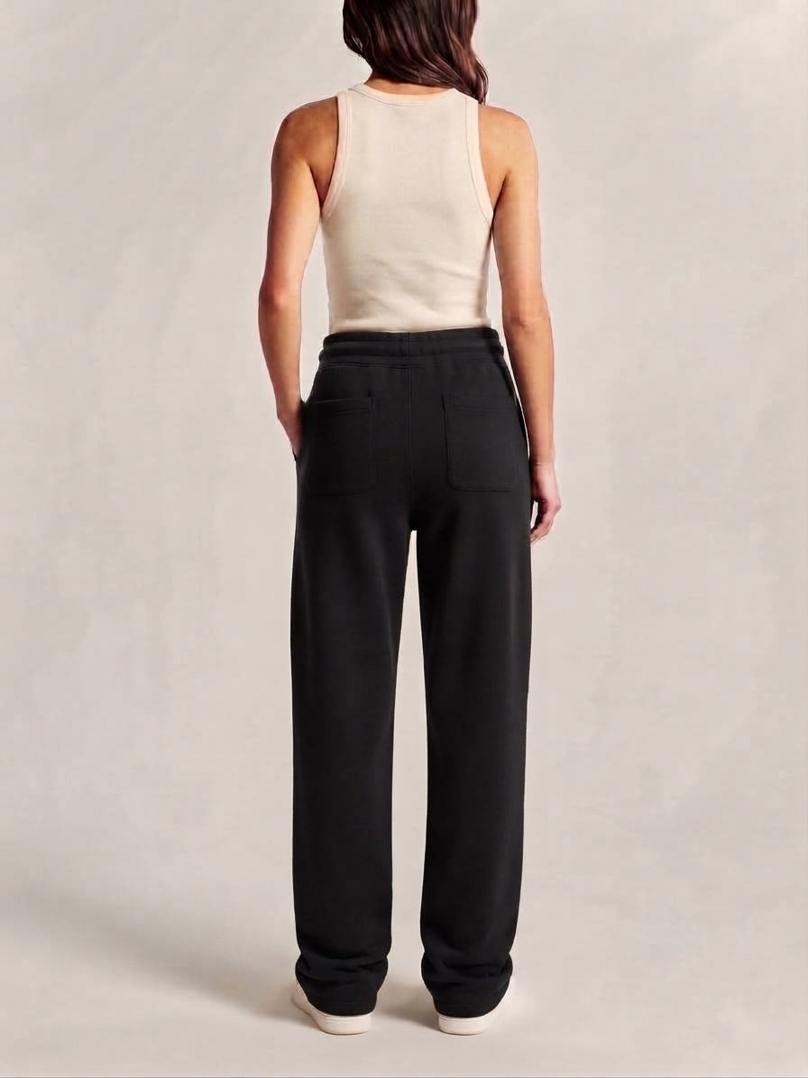 Pantalone Tuta Felpato Barrel Fit Nero Street Lab
