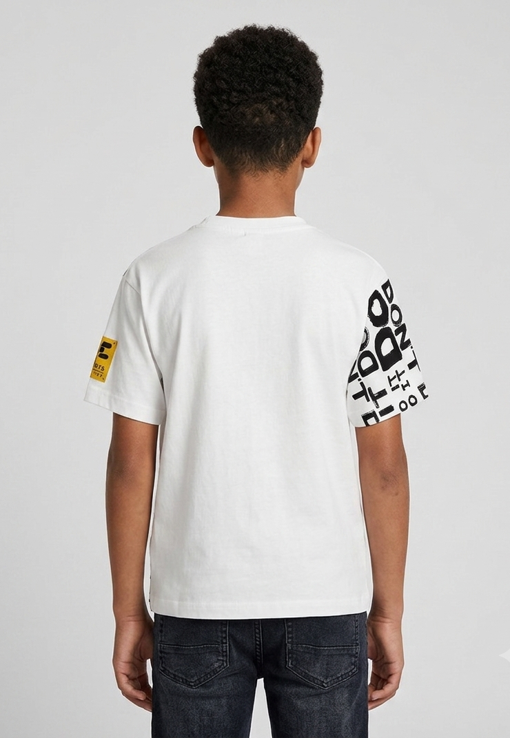 T-shirt Oversize Bianca Graffiti Don't Do It