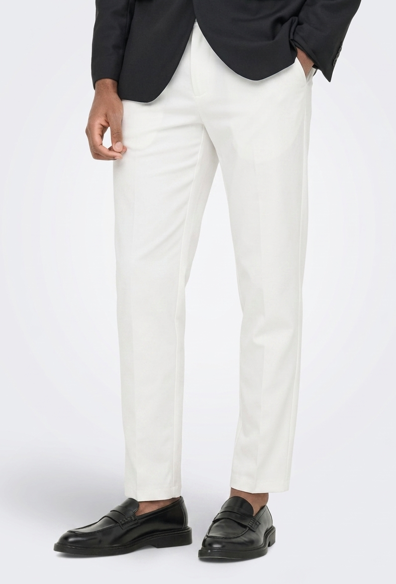Pantalone Leo Tapered Cropped Bianco