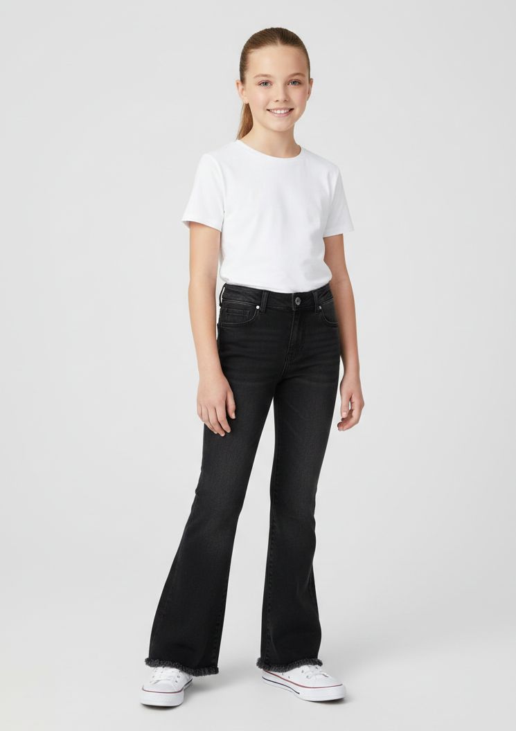 Jeans Flare Black Denim