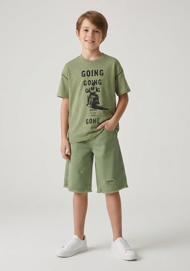 T-shirt Moto Going Gone Verde Salvia