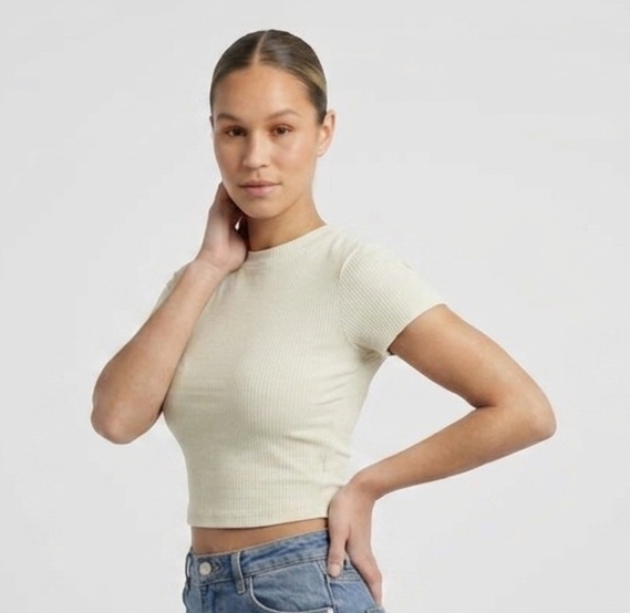 T-shirt Superior Tight Fit Bianco Latte