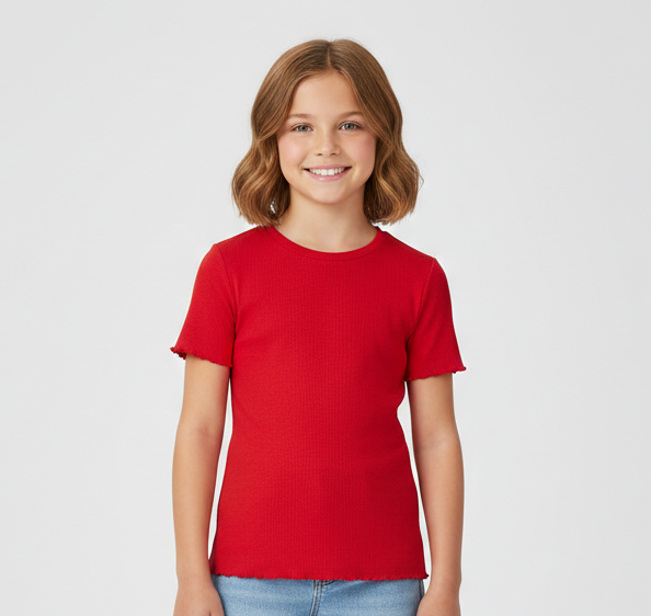 T-shirt Cut Out Rosso