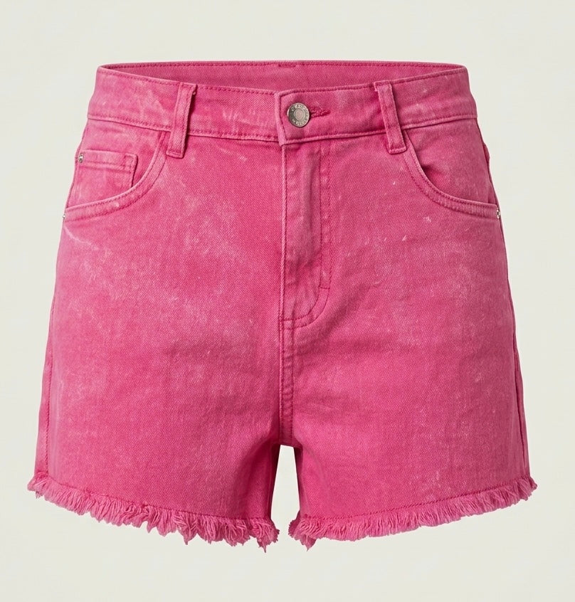Shorts Pink Candy con Orlo a Frange