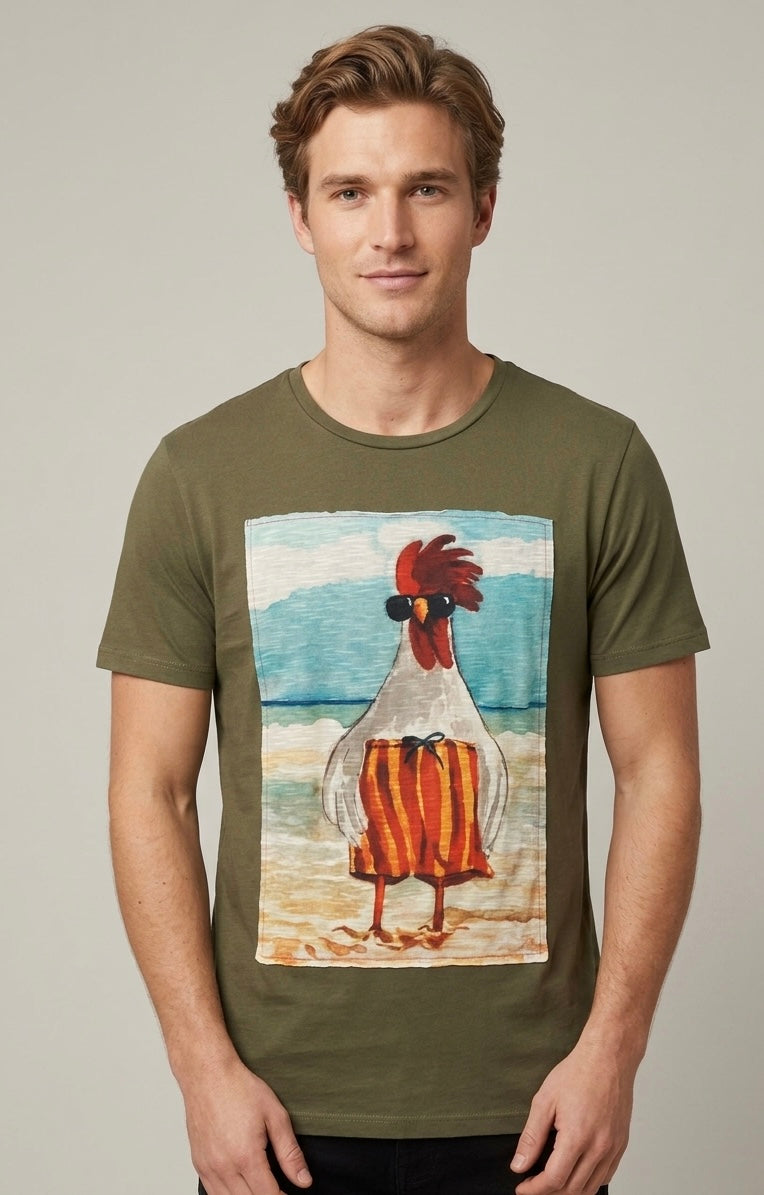 T-shirt Patch Gallo Verde