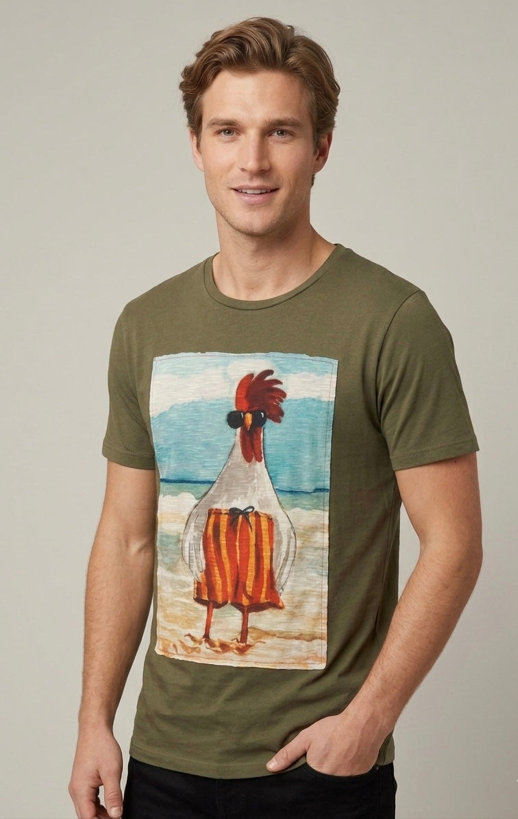 T-shirt Patch Gallo Verde