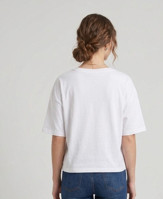 T-shirt Etno Chic con Inserto Stampato