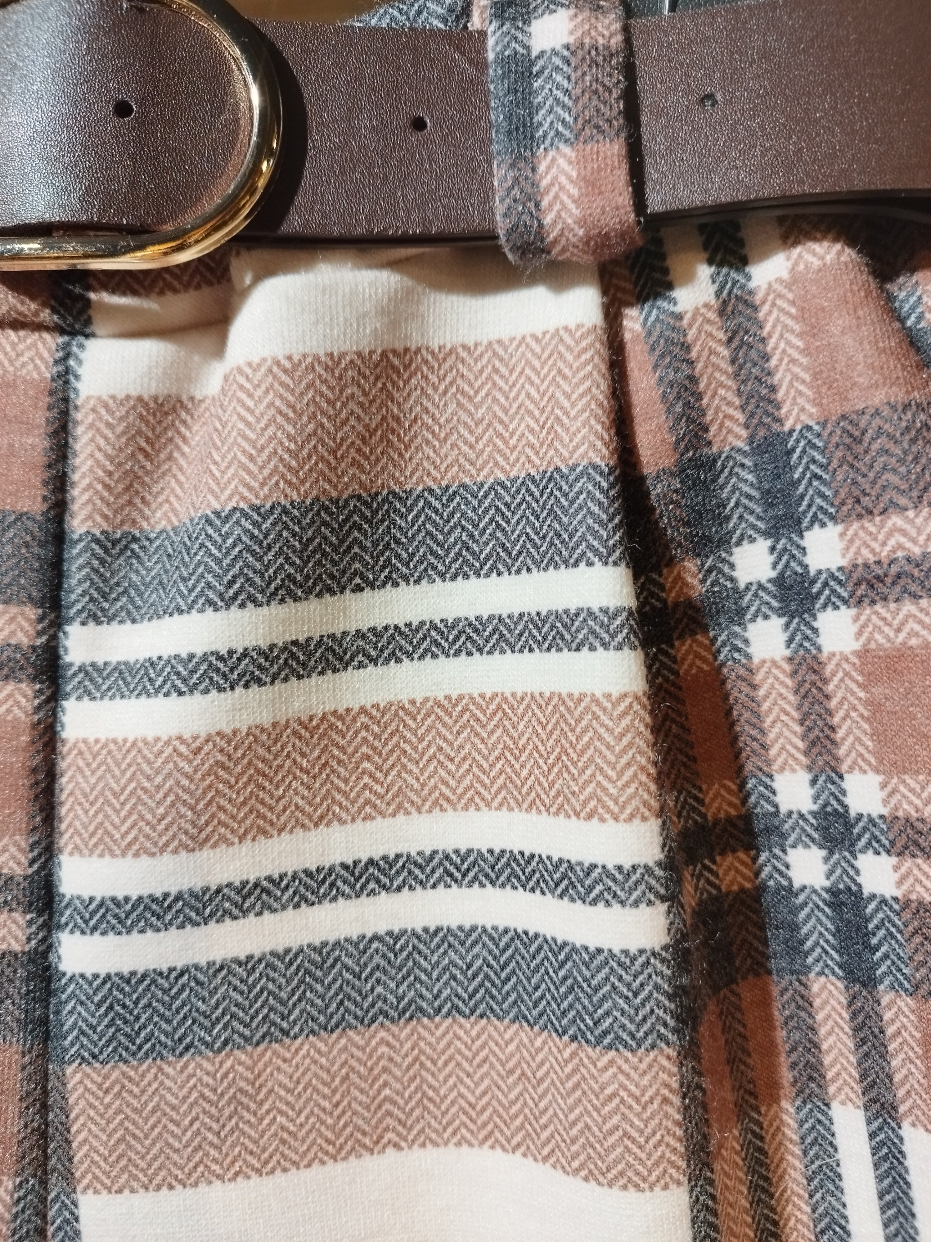 Pantalone gamba larga fantasia check