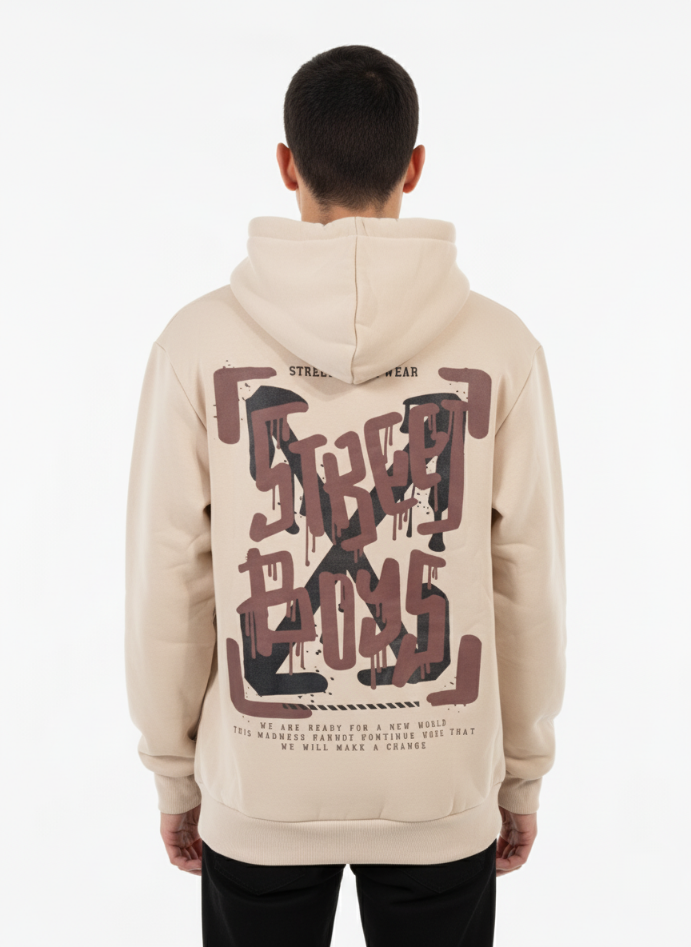 Felpa felpata Street Boys beige