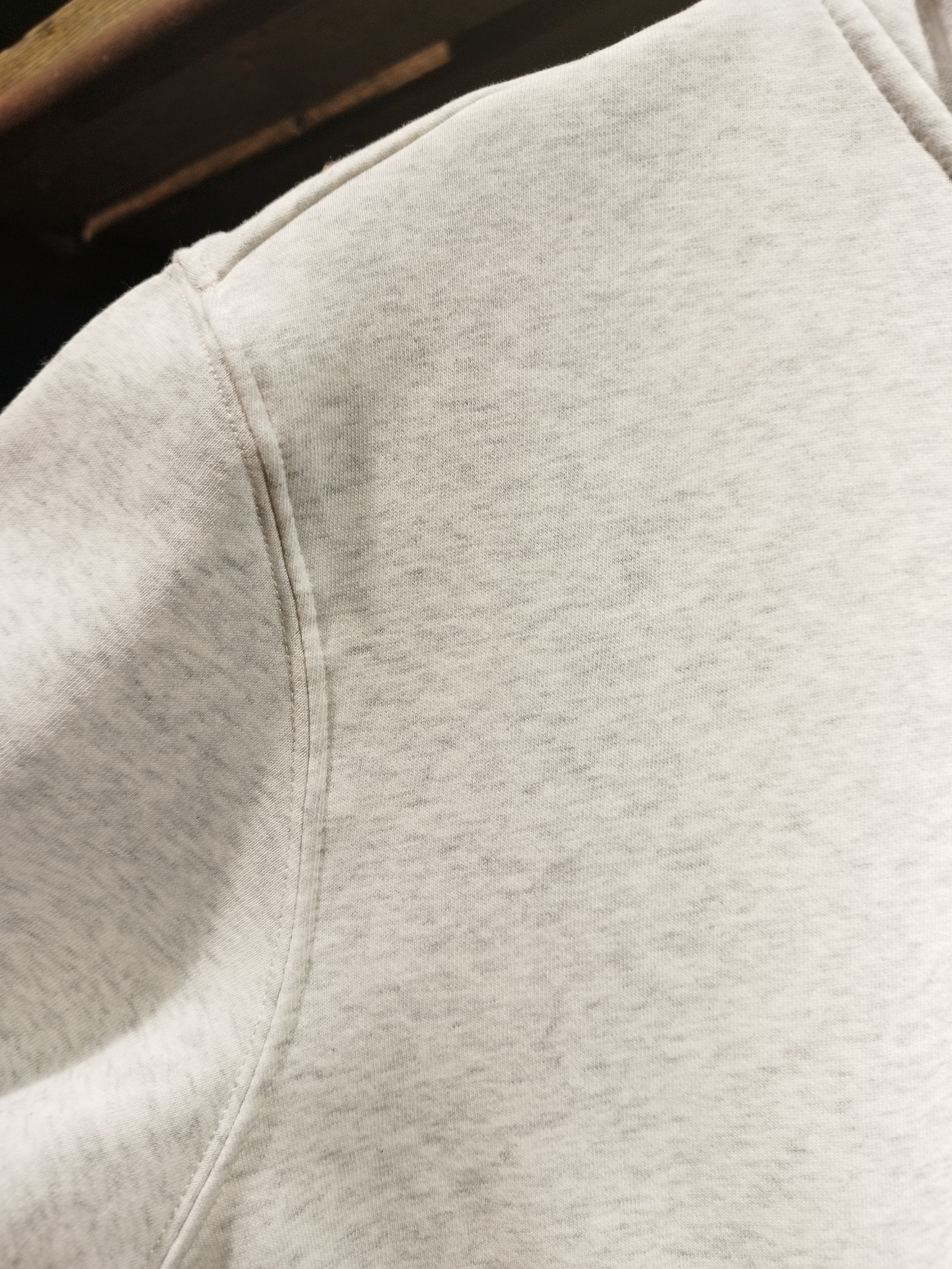 Felpa felpata Sidney grigio melange chiaro zip e cappuccio