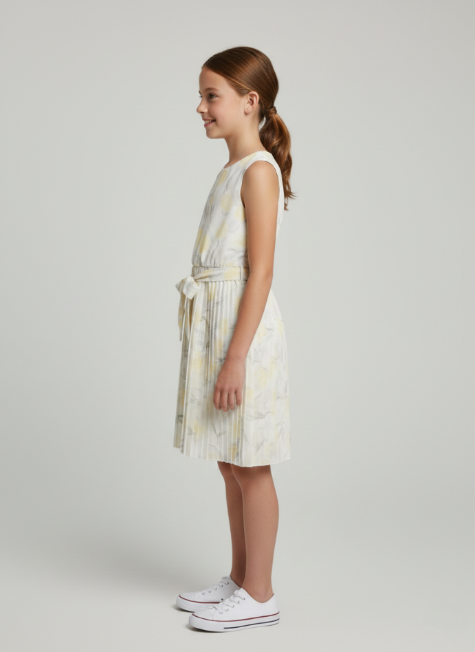 Abito Yours plissettato con stampa floreale