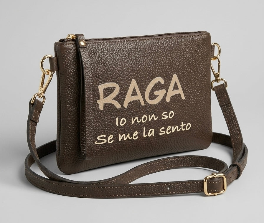 Pochette Pelle Marrone DILLOKOSì Raga Non So Se Me La Sento