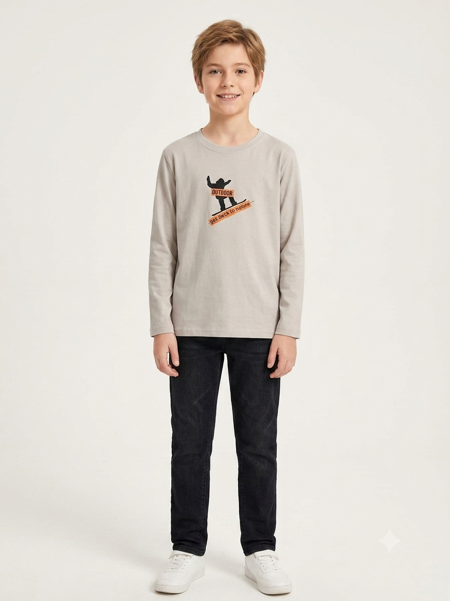 Maglia Maniche Lunghe Snowboard Sabbia